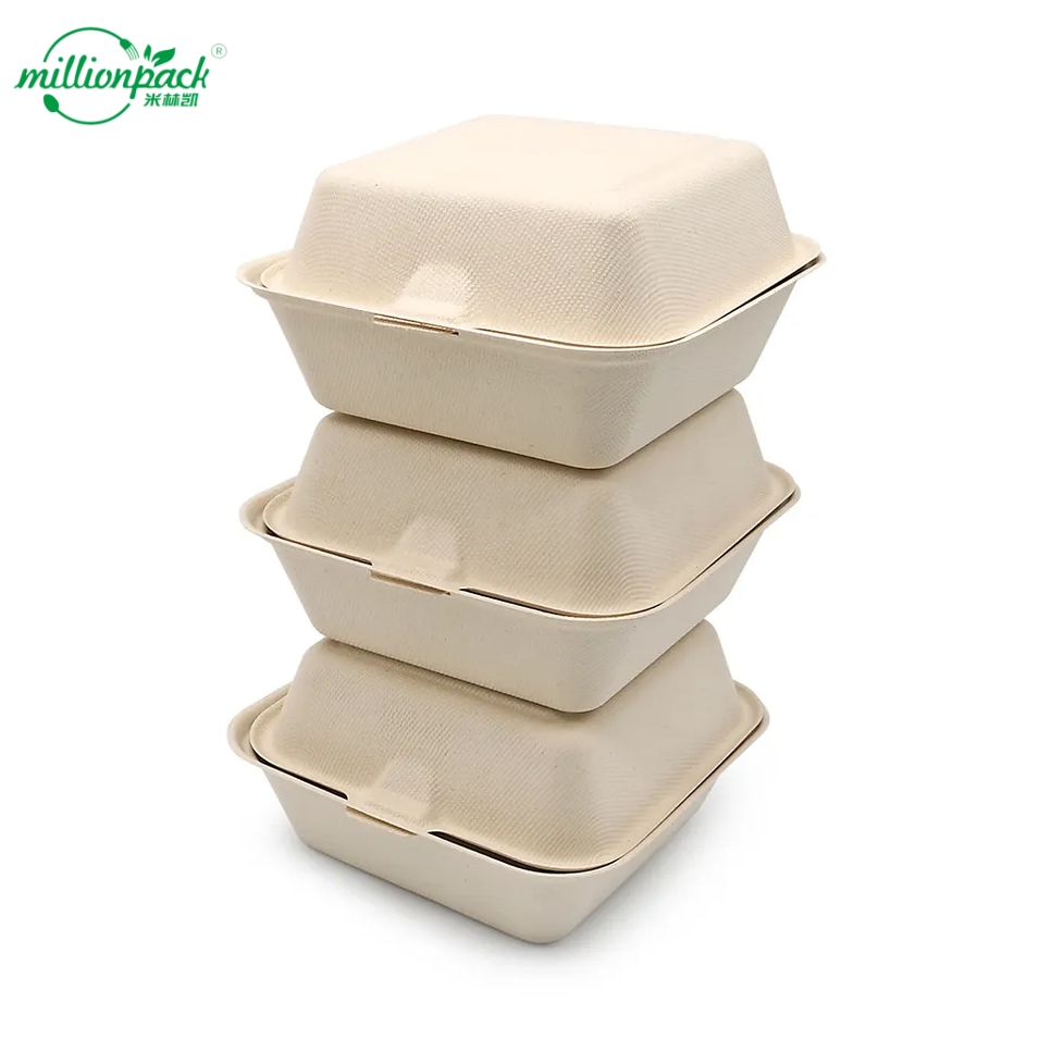 Elegant Design Bagasse Square Box for Formal Dinners and Celebrations
