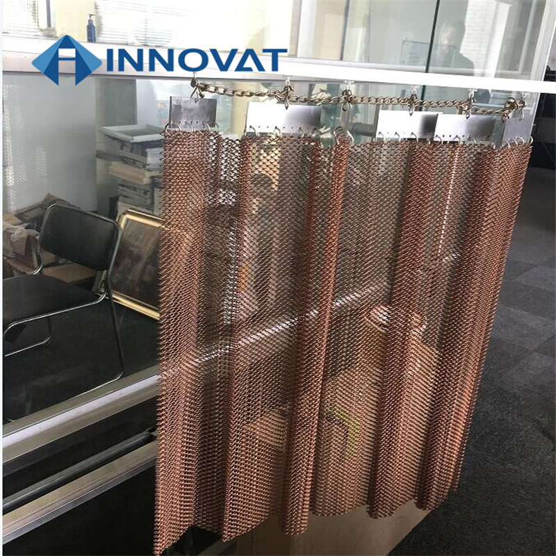 Chain Link Coil Type Metal Mesh Curtain/Window Drapery/Metal Coil Curtain