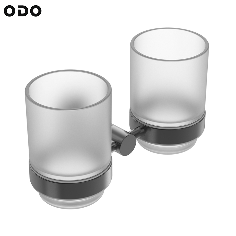 Держатель для стаканов PVD Grey с двумя стаканами
