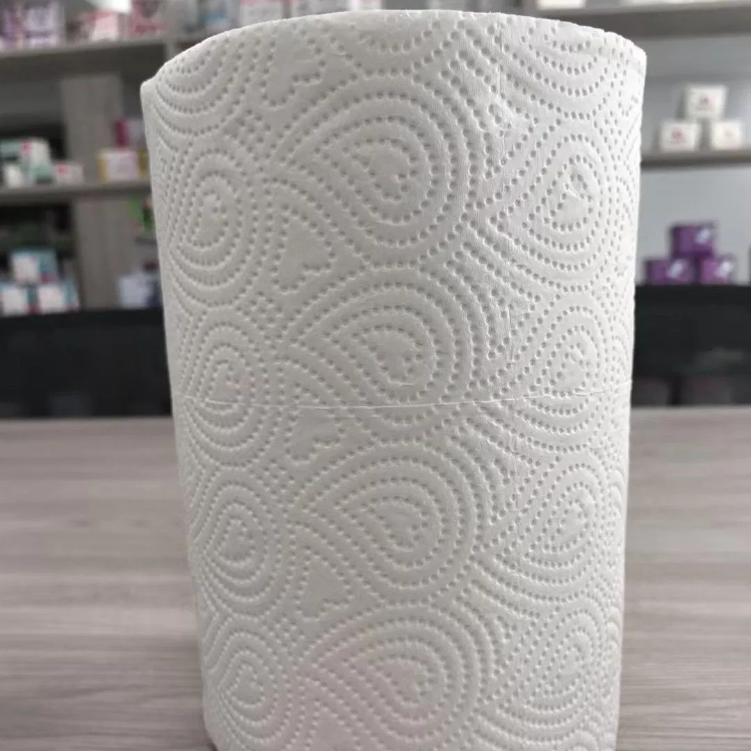 Double Layer High Quality Biodegradable Embossed Tissue Kitchen Paper
