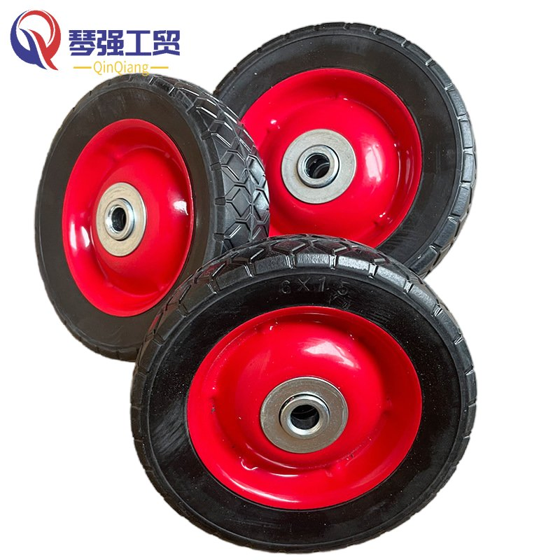 6 Inch Solid Rubber Tire Wheel with Ball Bearing for Hand Truck Wheel, Wagon Cart, Push Cart, Wheelbarrow