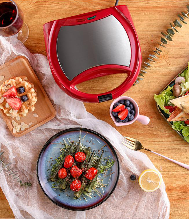 Electric Portable Sandwich Maker Breakfast Machine Nonstick Bread Toaster