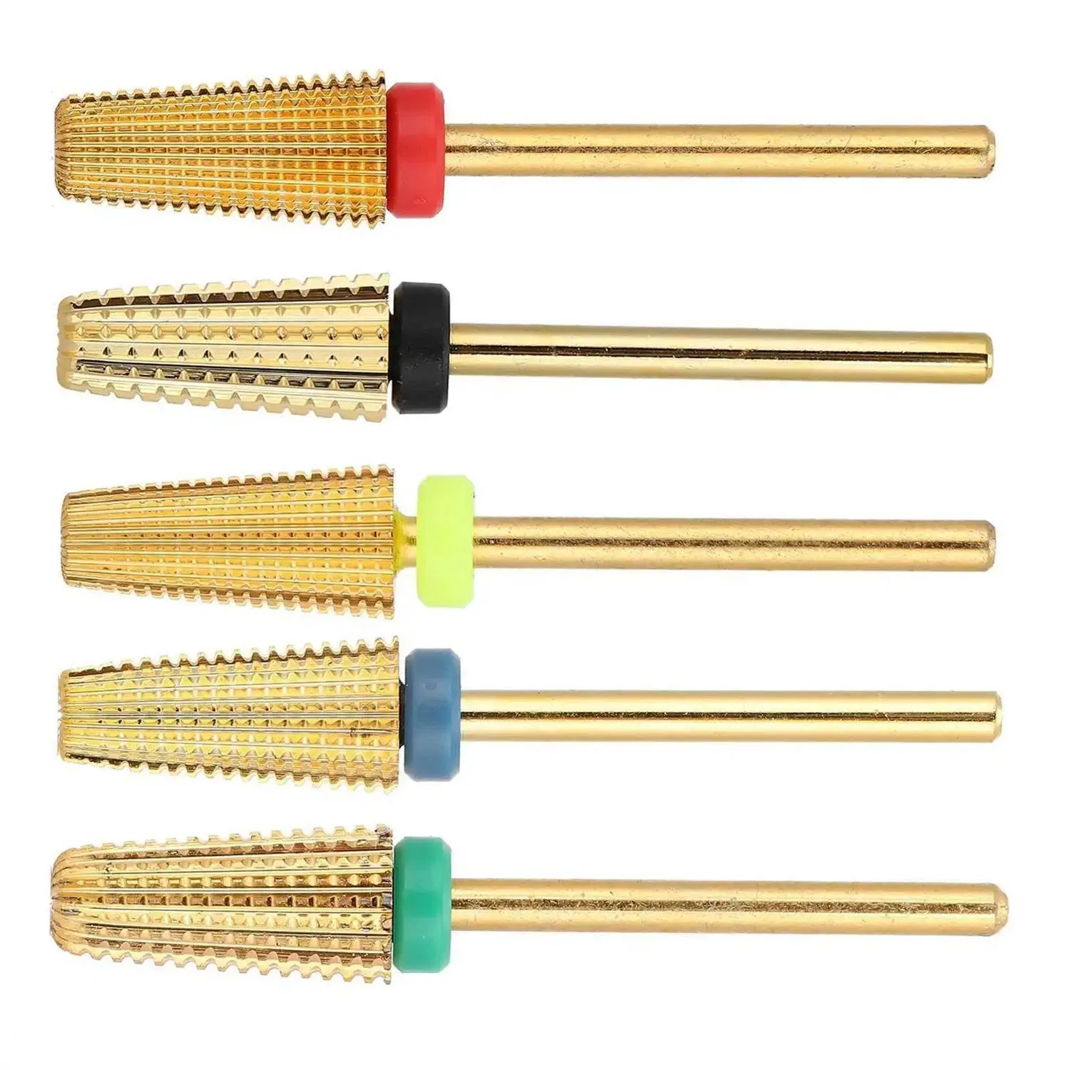 Professional Colorful Manicure Nail Drill Bits Tools Rotary Burr Cuticle Wholesale 5 in 1 Nail Drill Carbide Bit