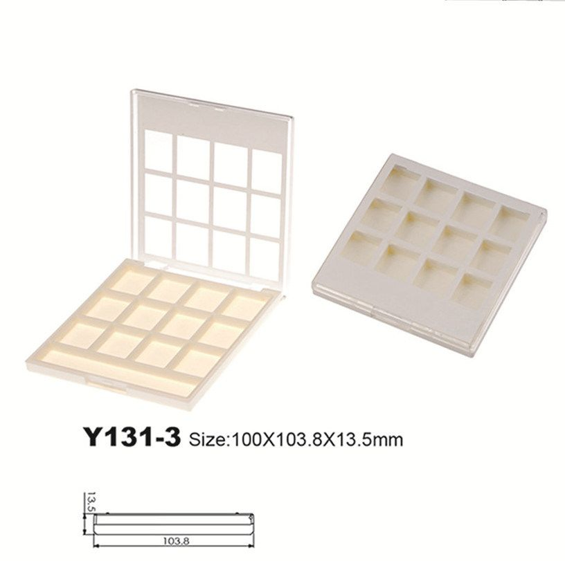 Unique Shape 12 Color Plastic Eye Shadow Palette Case Compact Box Cosmetic Packaging Y131-3