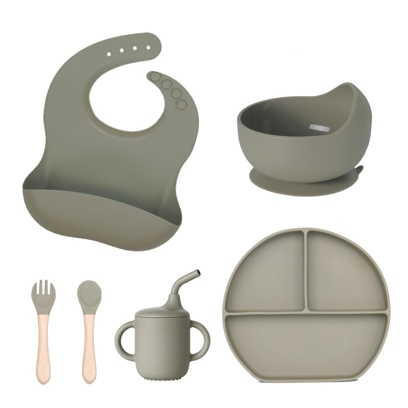 BPA-Free Silicone Elephant Baby Feeding Set with Fork and Spoon
