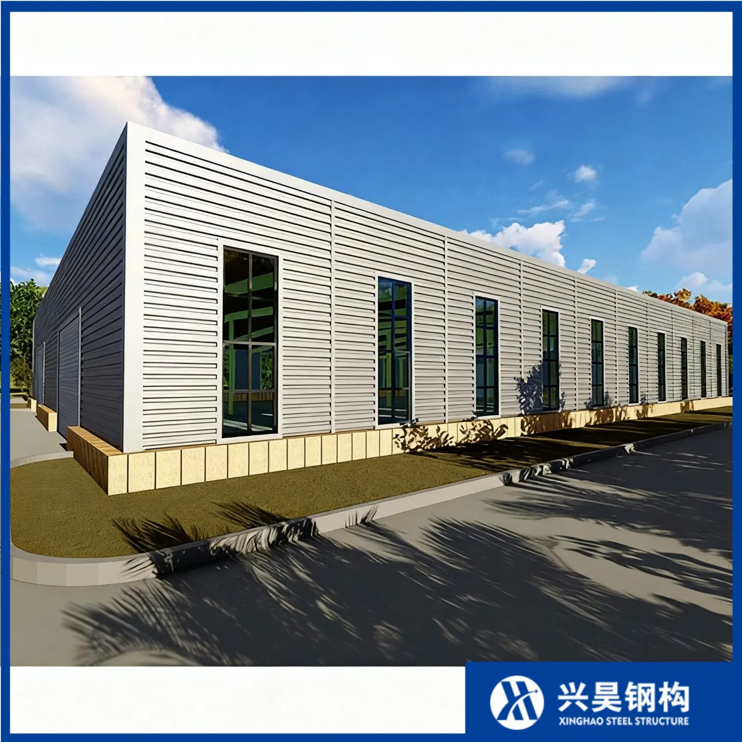 Customized Modern Residential Villa Prefabricated Steel Structure House/Workshop/Building