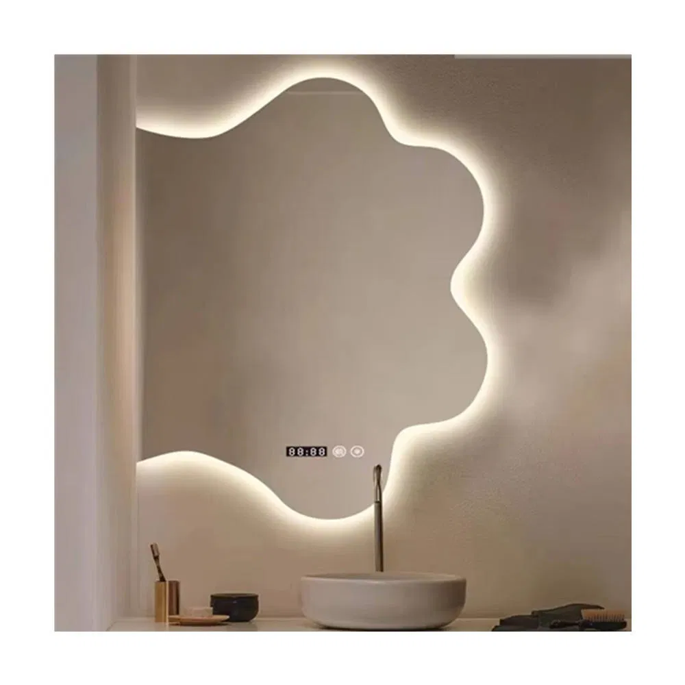 Hotel Home Decoration Round LED Mirror Modern Touch Switch Screen Smart Bathroom Mirror Withled Light