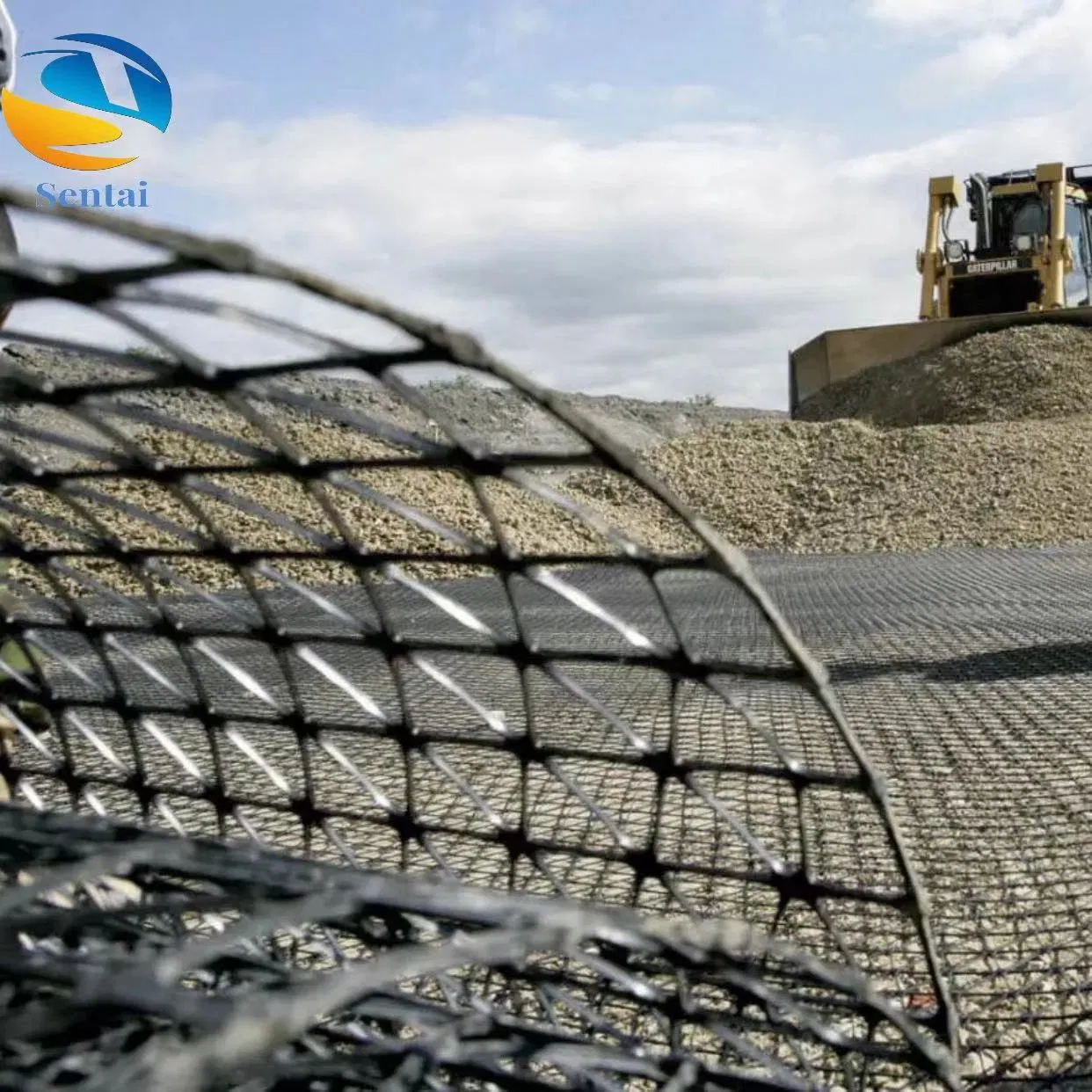 Fiberglass Geogrid Manufacturer for Old Road Renovation 50kN80kN Asphalt Pavement Fiberglass Geogrid