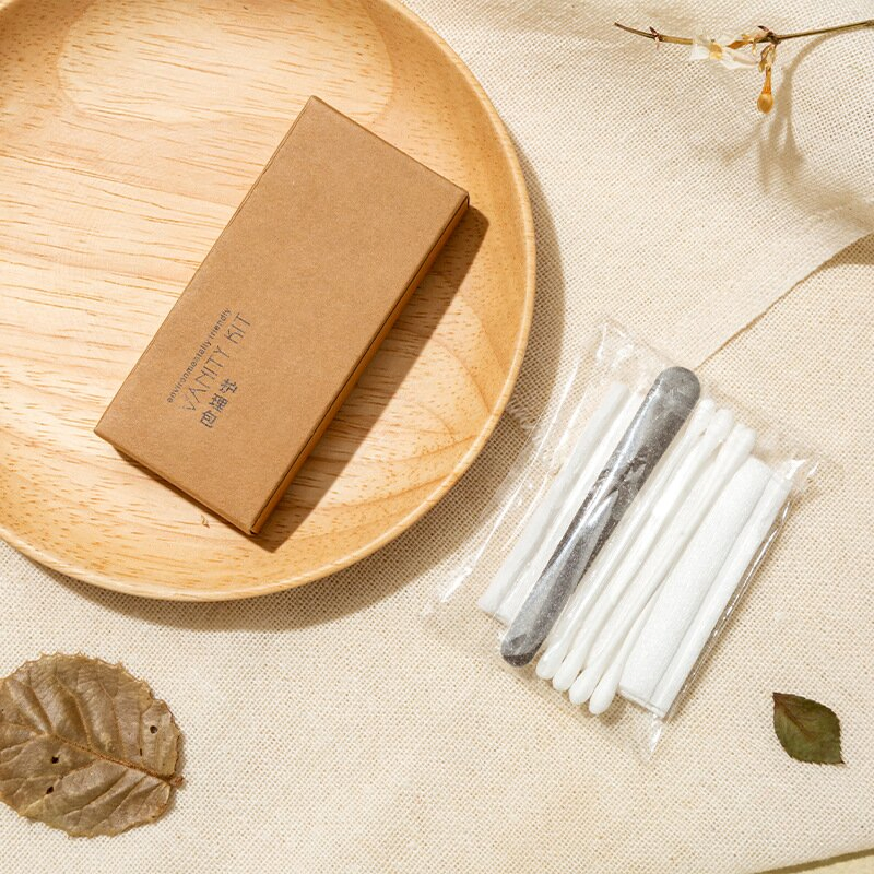 Customied Printing Cosmetic Cotton Bud Vanity Kits in Box