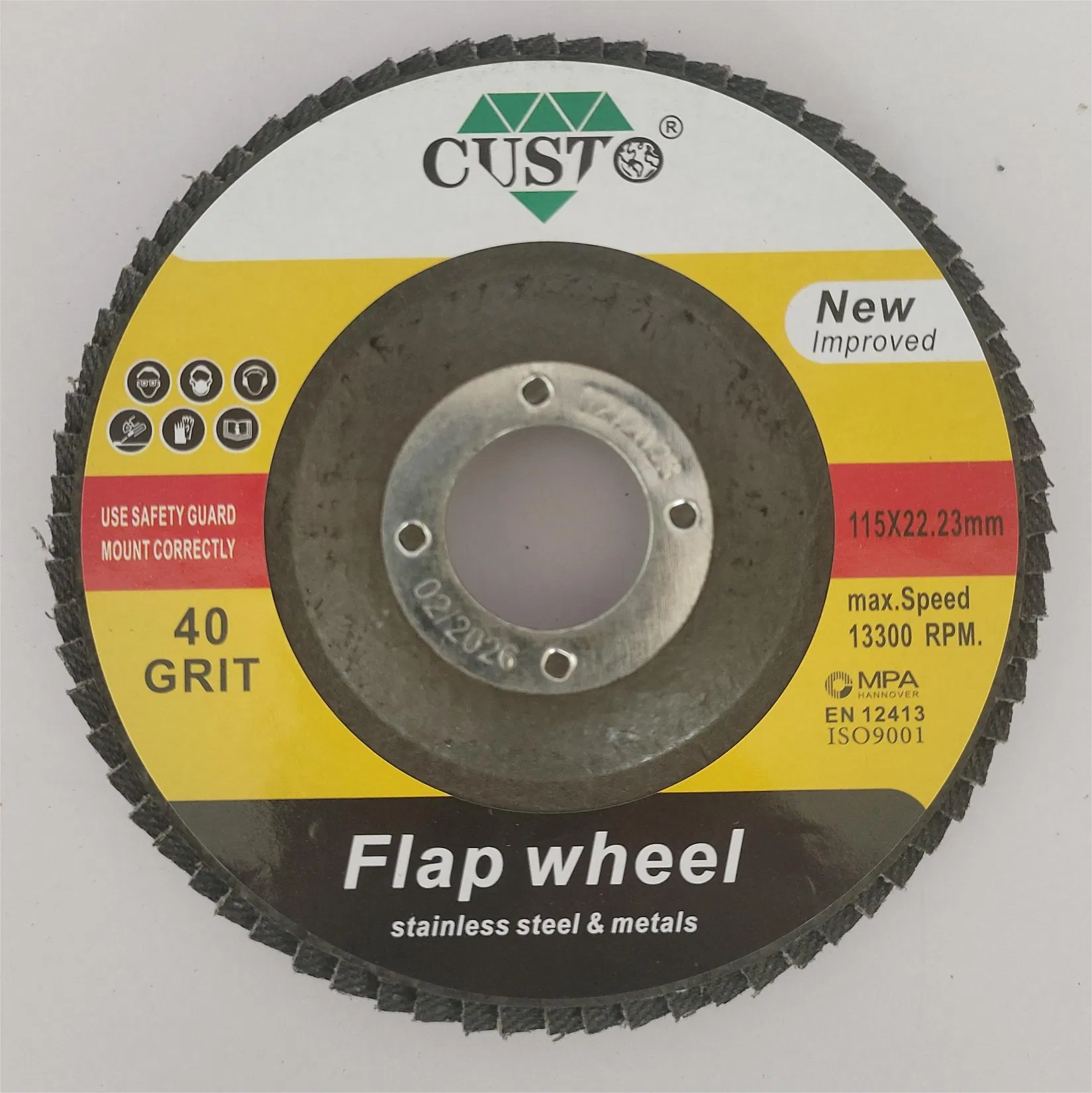 115mm 125*22mm Alumina Oxide Zirconia Calcined Ceramic Flap Disc Perfect Polishing Effect for Angle Grinder Flap Disc for Stainless Steel Polishing