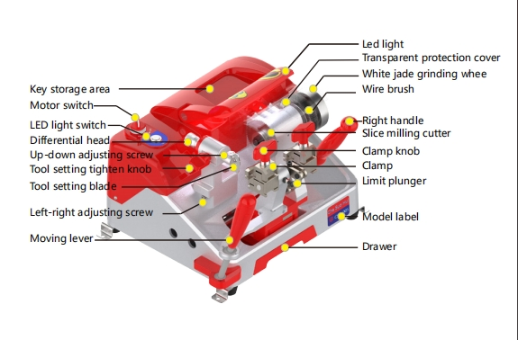 Easy Use Csh005 Horizontal Key Cutting Machine for Car Keys