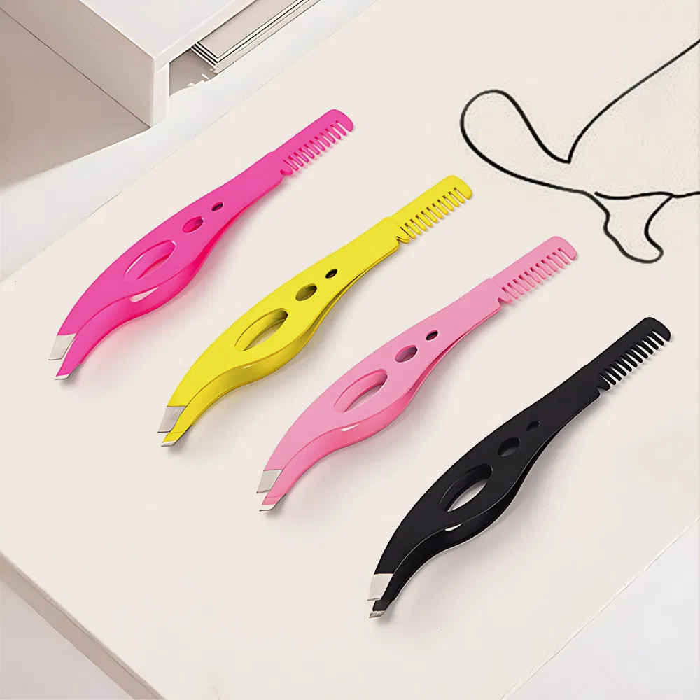 Beauty Makeup Tweezers for Eyelash Extension False Lash Applicator Eyebrow Tweezers