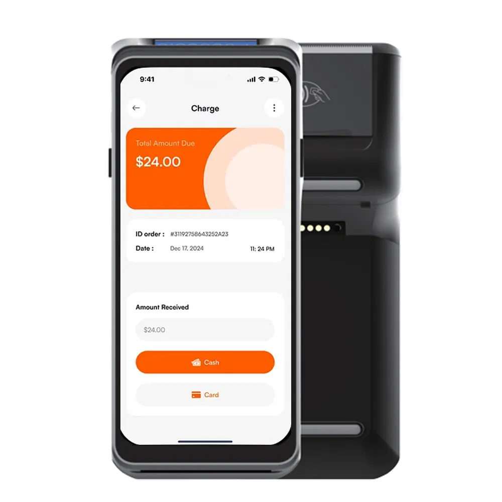 Suntek Touch Screen NFC Mobile POS for Bookstores High-Tech with Barcode Scanning