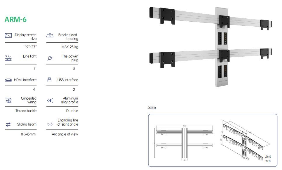 Универсальный настенный кронштейн для монитора с поворотом
