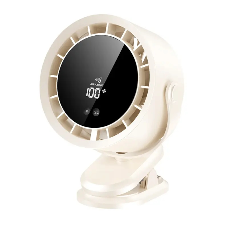 Desktop Portable Fan High-Speed Adjustable Circulating Fan Charging Digital Display Turbine Wall Mounted Desktop Fan