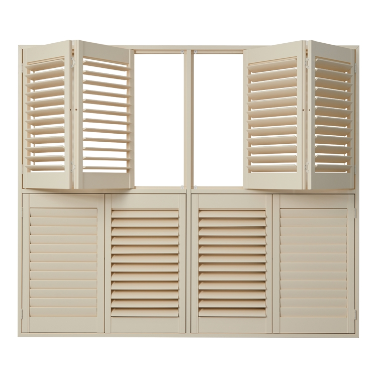 Paulownia Wood Plantation Shutters for Perfect for Tall Windowswindow Coverings