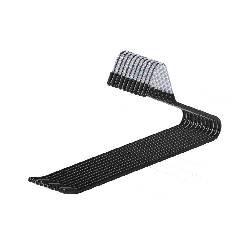 Wholesale Space Saving Slack Trousers Clothes Pants Hangers Black Non Slip Hanger