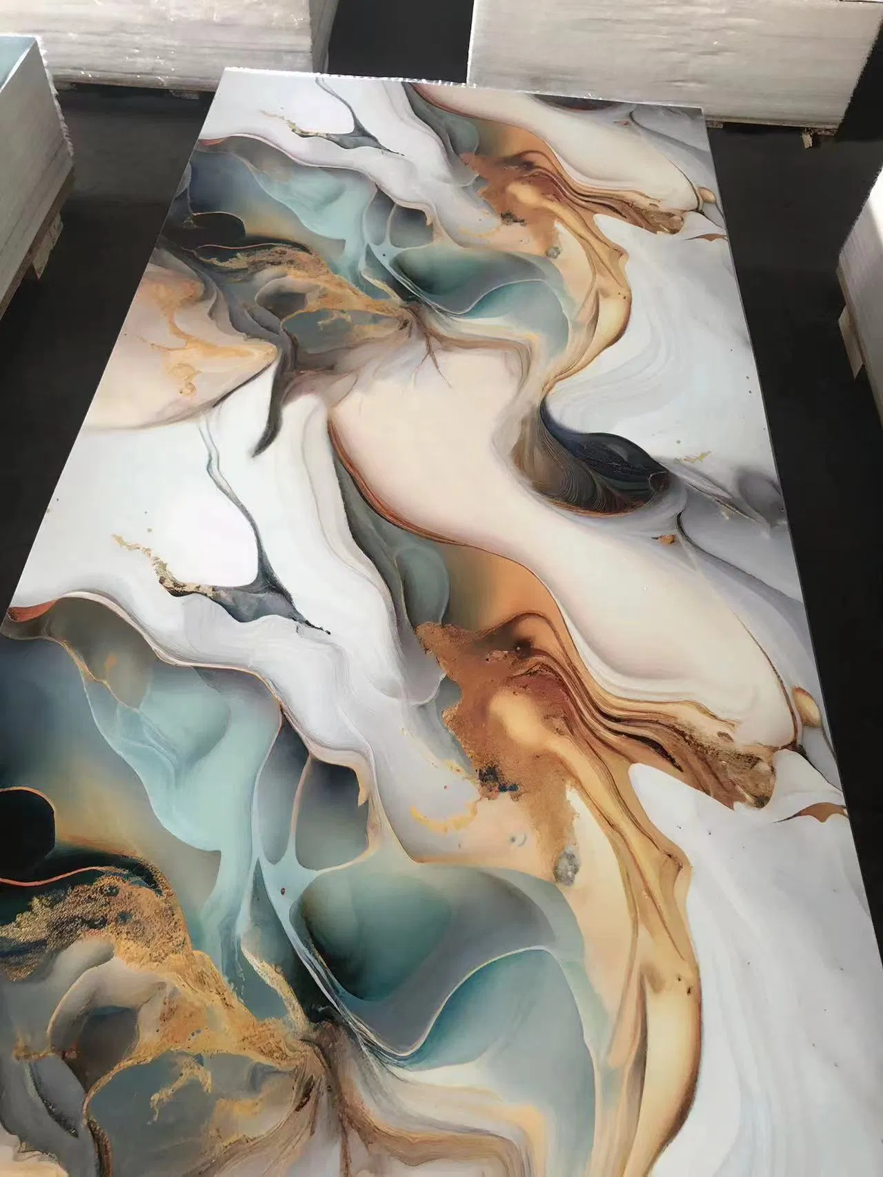 1220*2440*2.5 Home Decor UV High Glossy PVC Marble Sheet Used for Interior
