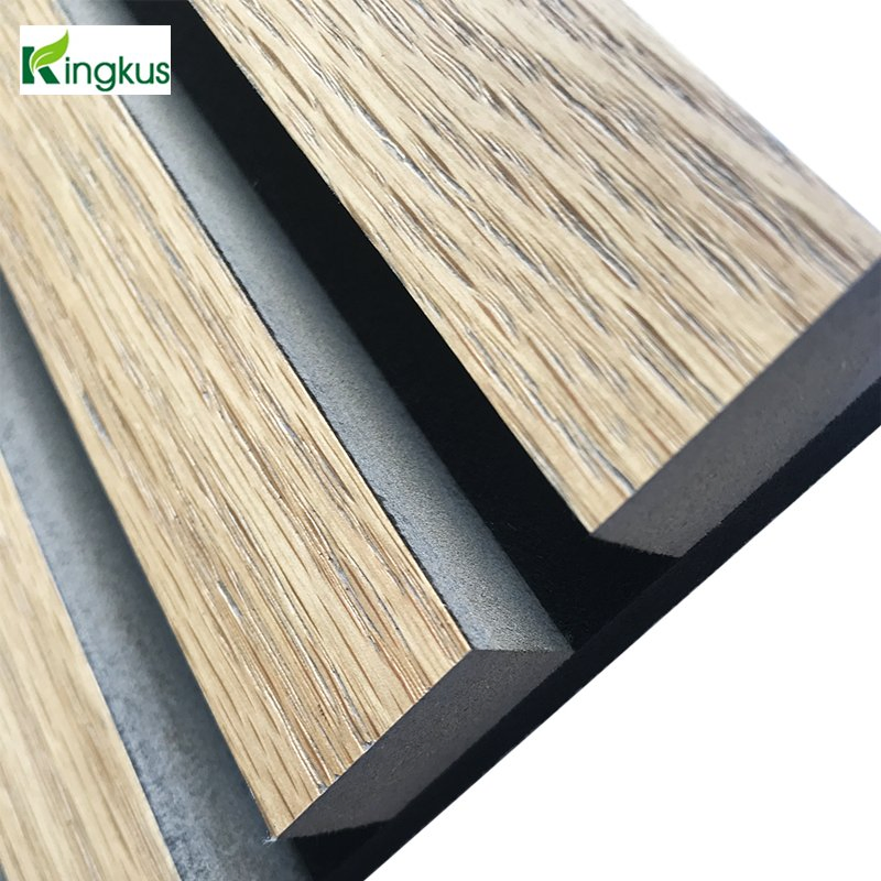Combined Wooden Acoustic Panel with Polyester Fiber Acoustic Panel for Wall and Ceiling Deco