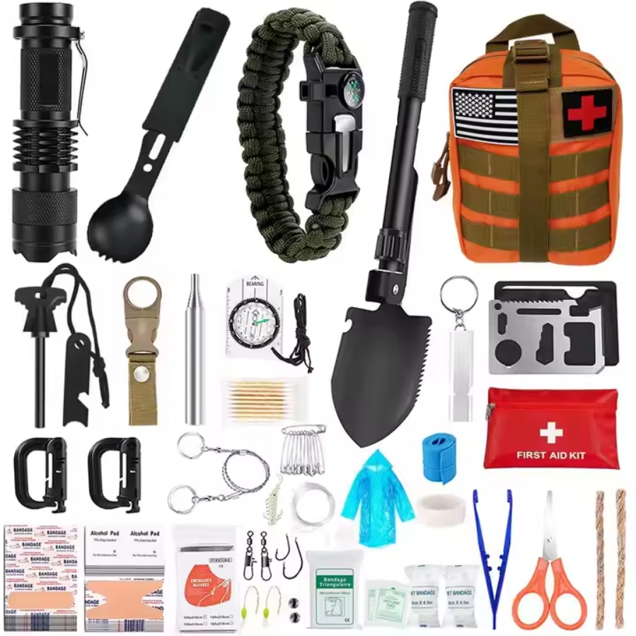 Outdoor Portable Emergency First Aid Kits Hiking Fishing Tools Survival Gear Kit