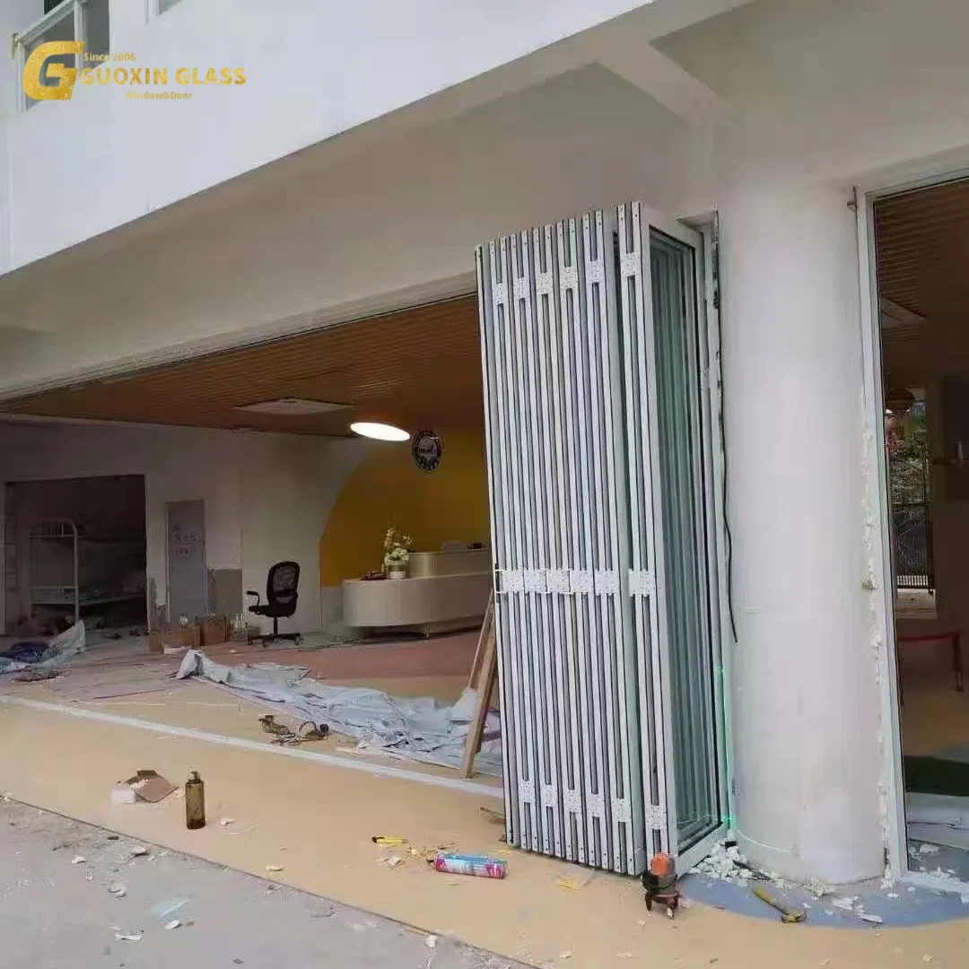 Современные алюминиевые раздвижные двери с закаленным стеклом