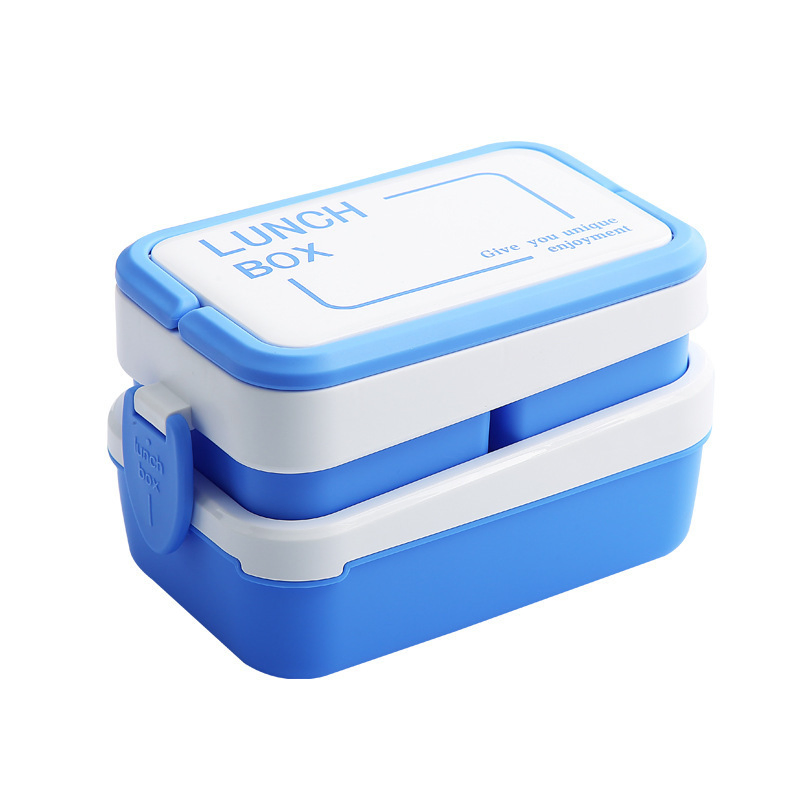 Stylish Double-Layer Bento Box with Smart Compartment Design