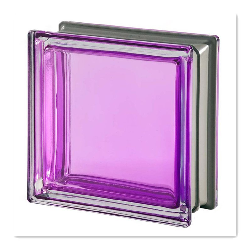 190X190X80mm Transparent Colored Glass Block