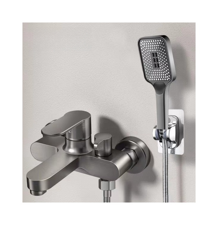 Single Handle Stainless Steel Wall Mounted Shower Faucet Classic Traditional Style Bathroom Faucet