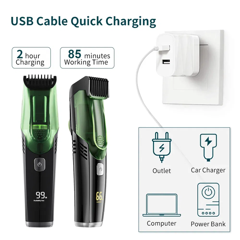 Mens Beard Electric Groin & Body Balls Trimmer Professional Cordless Vacuum Hair Trimmer