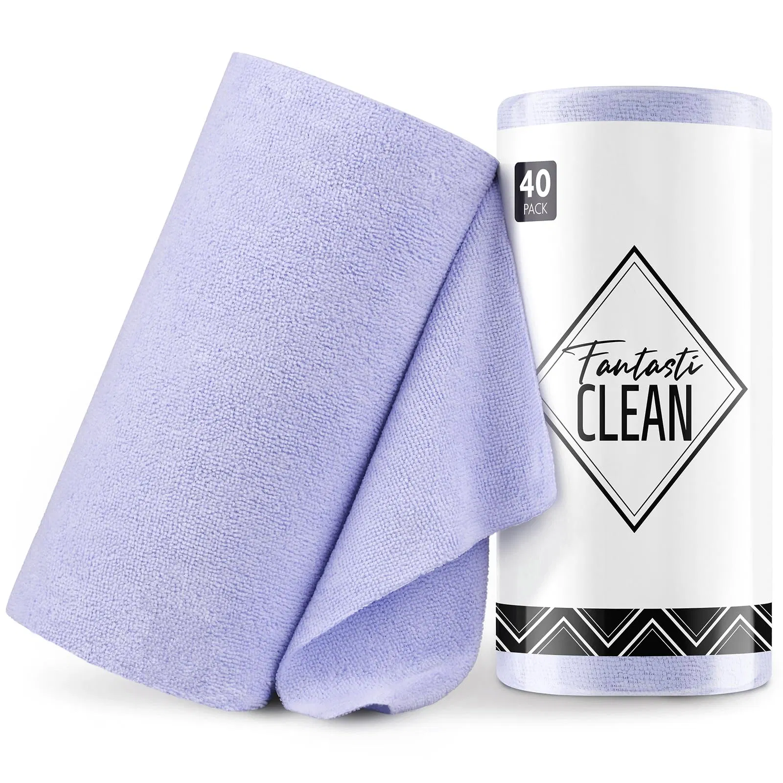 Scratch Free Washable 40 Pack Cleaning Cloth Tear Away Microfiber Roll Cleaning Towels Microfiber Cloths