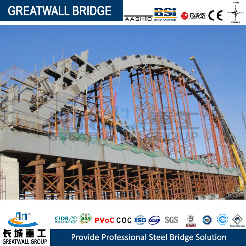 Large Span Painted Steel Arch Bridge Is Hot Selling