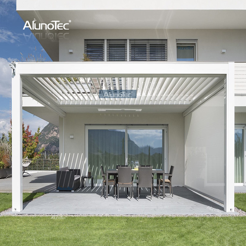 Motorized Outdoor Awnig Design Patio Cover Louvred Roof Aluminium Pergola Garden Canopy Carport Gazebo Pergolas