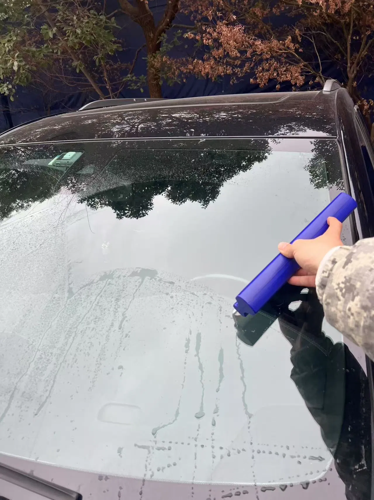 Double Silicone Blade Brush Car Window Squeegee Two Blade Car Brush