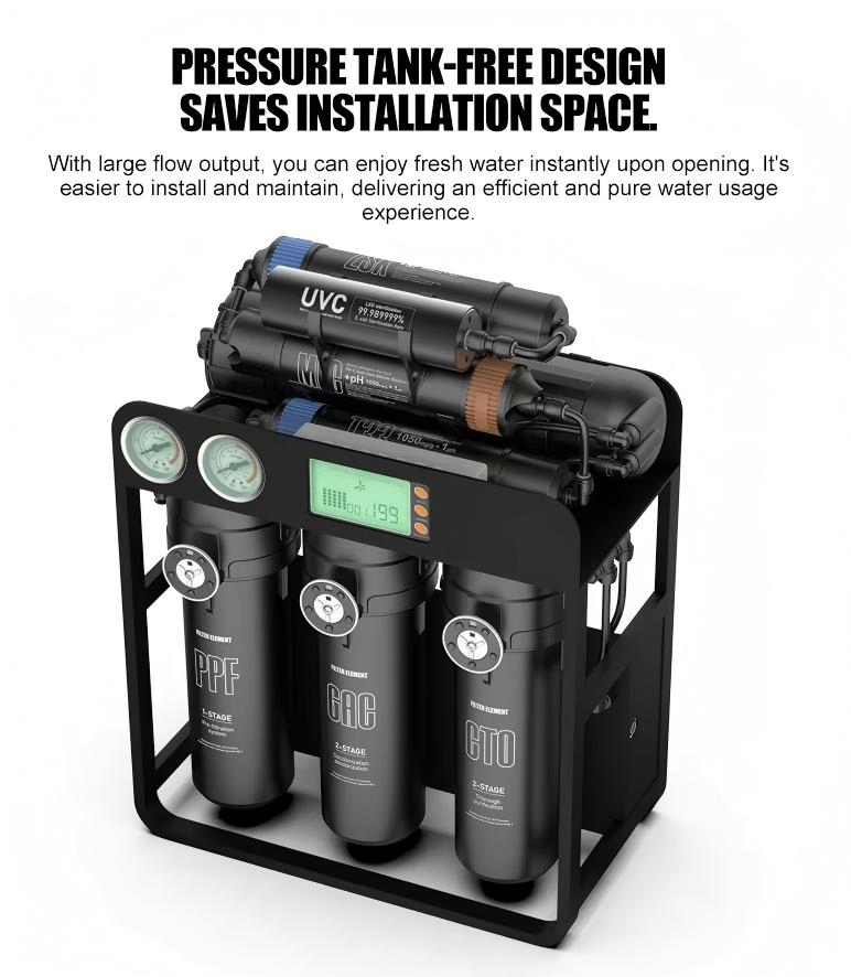 Eco-Friendly RO Water Purifier System with Self-Cleaning and Tankless Design