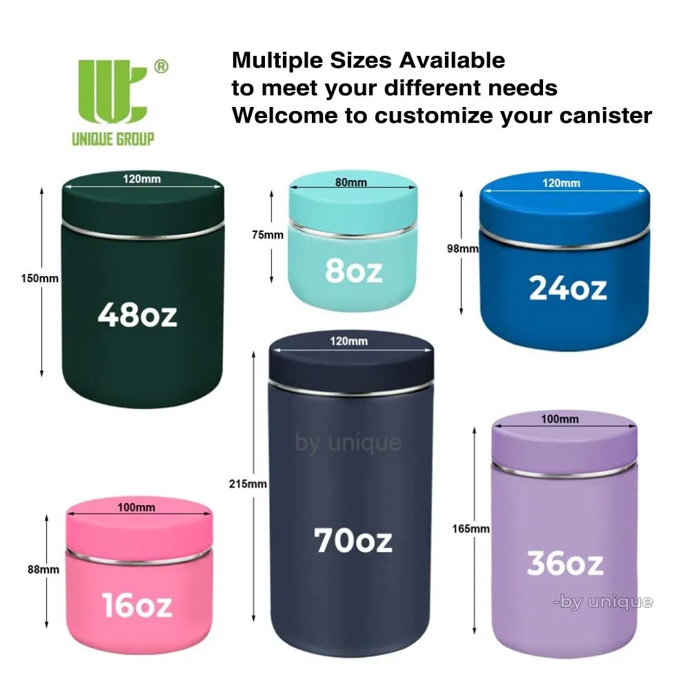 Airtight Stainless Steel Nutrition Powder Food Storage Jar Coffee Custom Logo