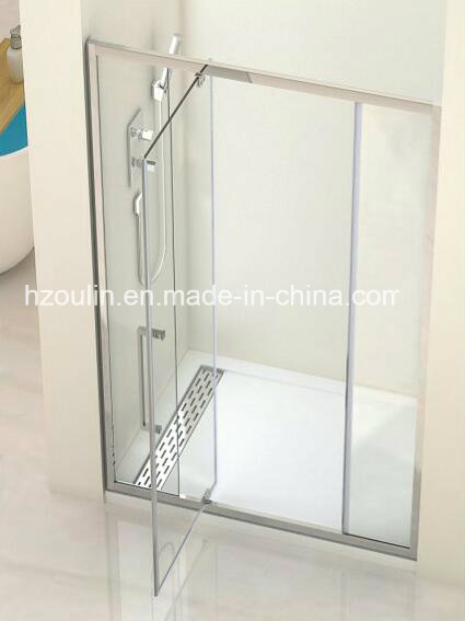 Pivot Shower Door with 2 Fixed Panel and 1 Pivot Door