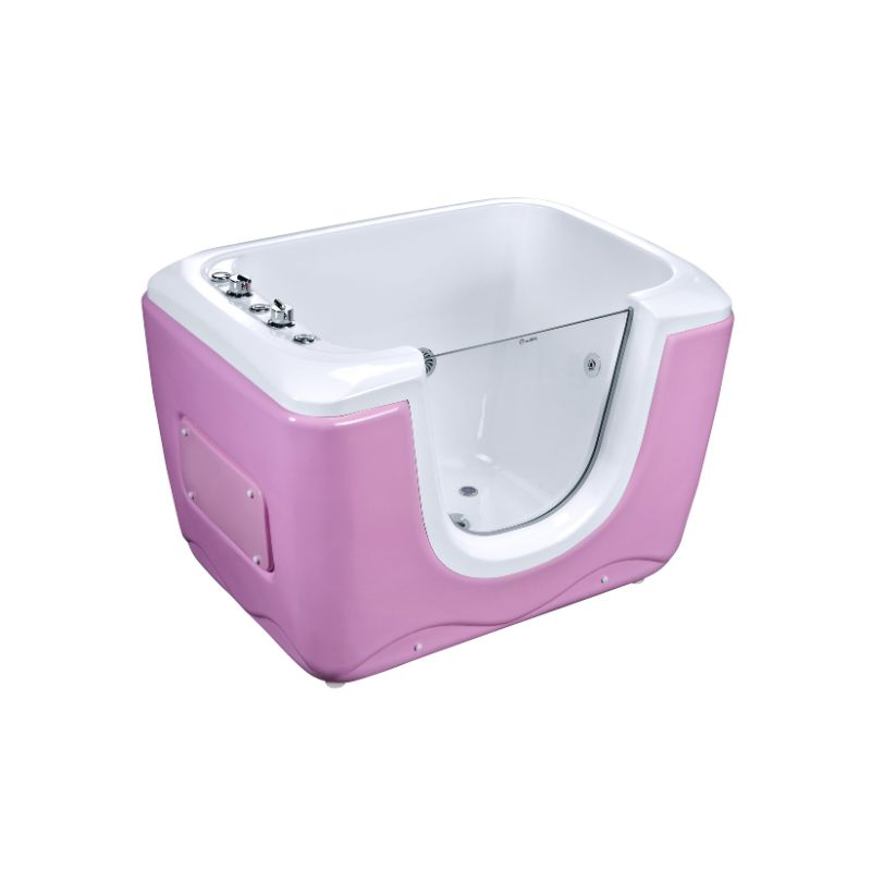 Sunrans Acrylic Hydrotherapy Children's Kid Bathtub Massage Baby SPA Bath Tub with Glass