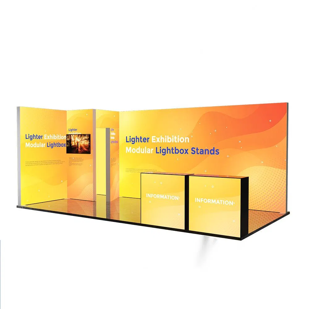 Customizable Lightweight and Modular Exhibition Display Light Box Combined Booth