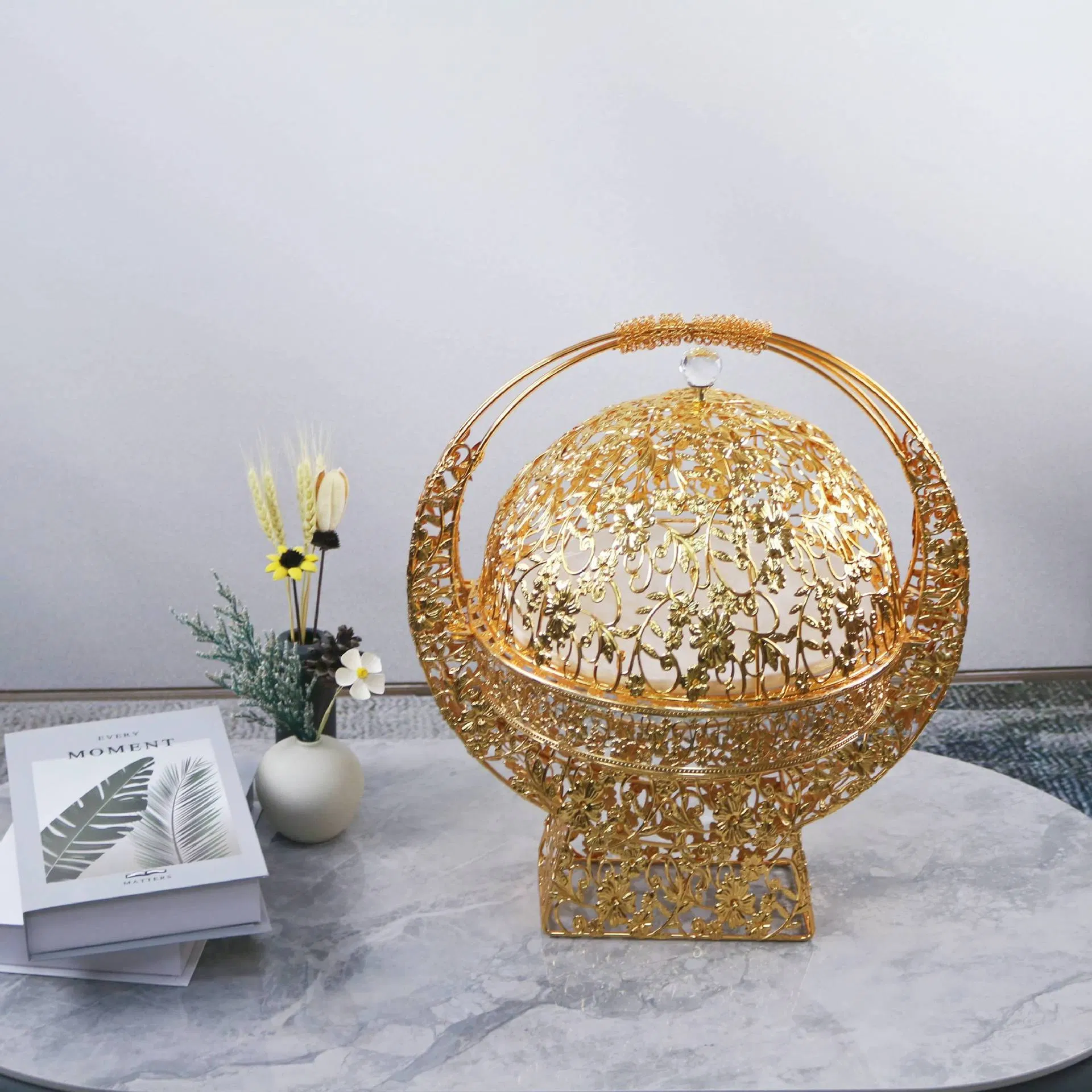 Golden Nordic Fruit Storage for Home Living Room Tray