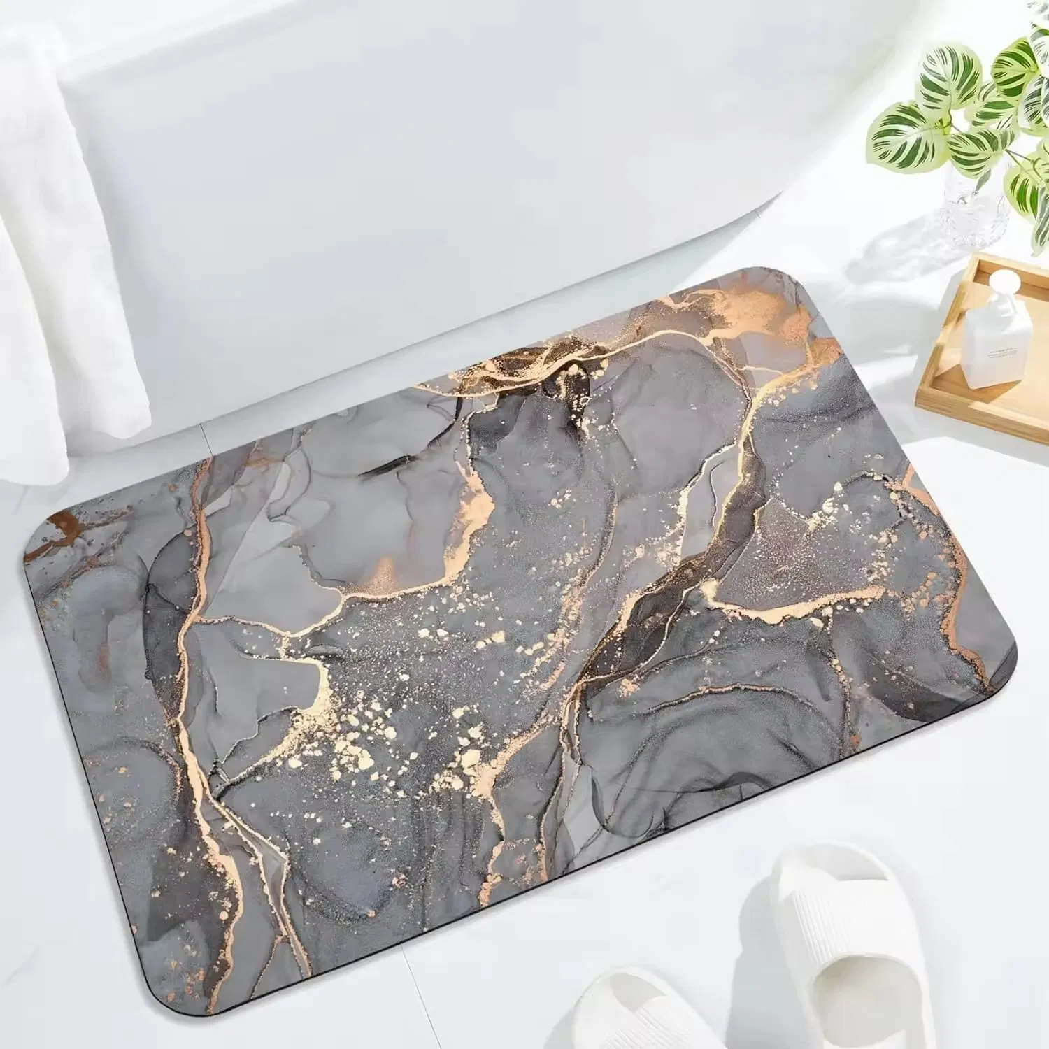 Custom Logo Quick Dry Foldable Bath Mat for Earth-Friendly Bathrooms