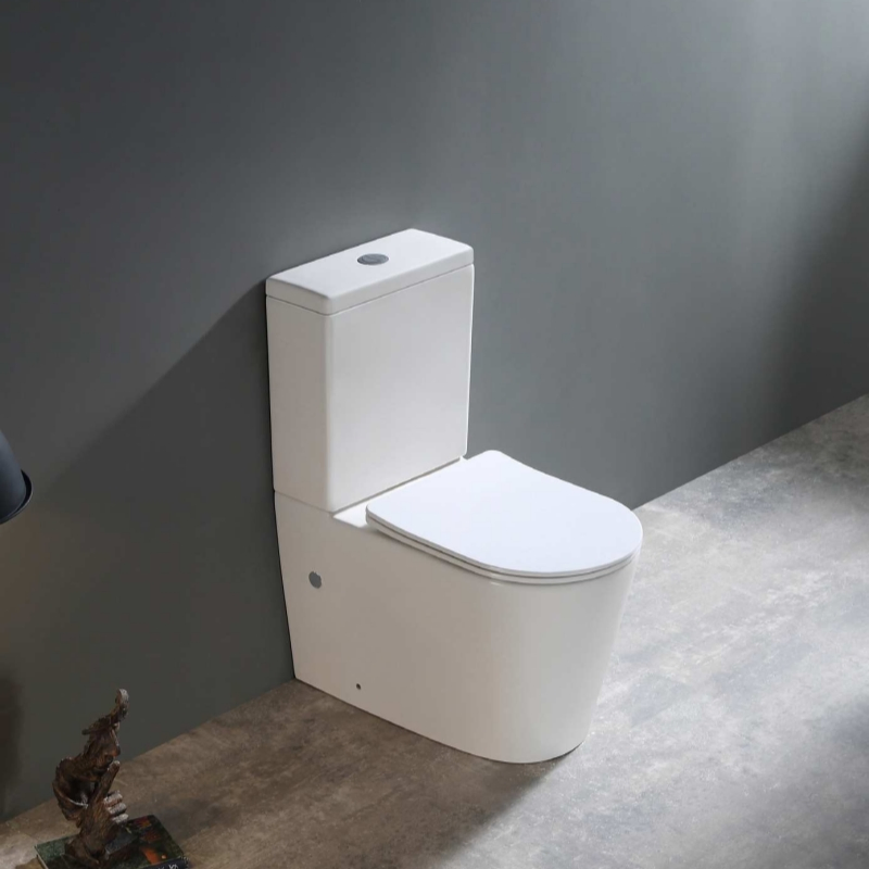 Luxury Villa Building Material Watermark Standard Ceramic Bathroom Rimless Flush Floor Mounted S-Tap UF Seat Cover Two Piece Toilet