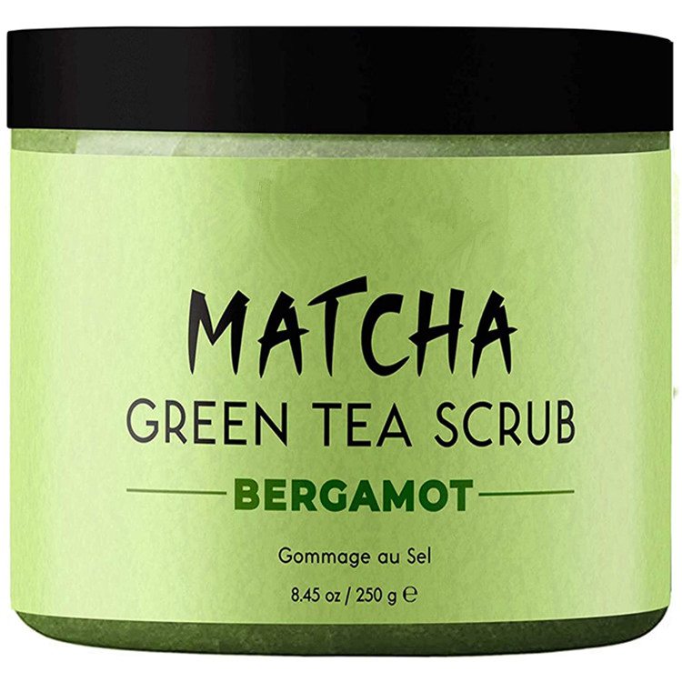 Anti-Cellulite Exfoliating Organic Caffeine Matcha Green Tea Dead Sea Salt Body Scrub