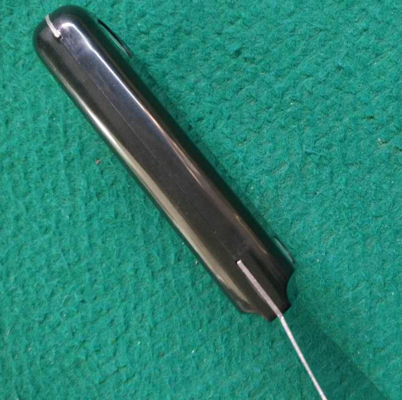 Carbon Steel Blade Mirror Polished Double Clamp Plastic Handle Scraper (163406)