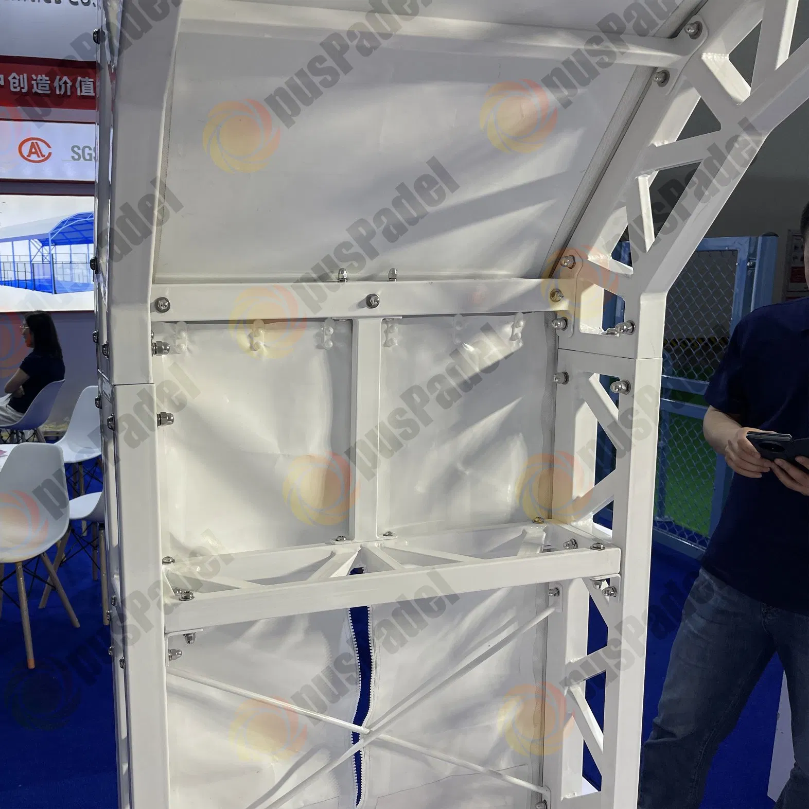 Paddle Court Roof Cover Electric Roof Aluminium Removable Padel Tennis Court Roof Cover Outdoor Basketball Wind Court Metal Roof