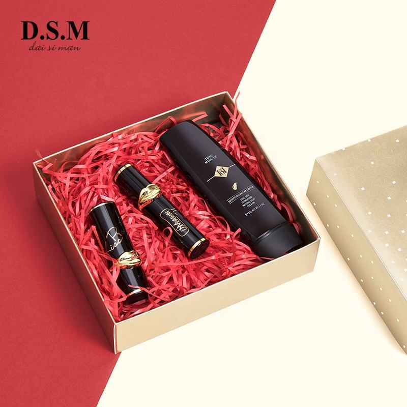Dsm 3PCS/Set Bb Cream Lip Gloss Long-Lasting Colorful Christmas Makeup Set