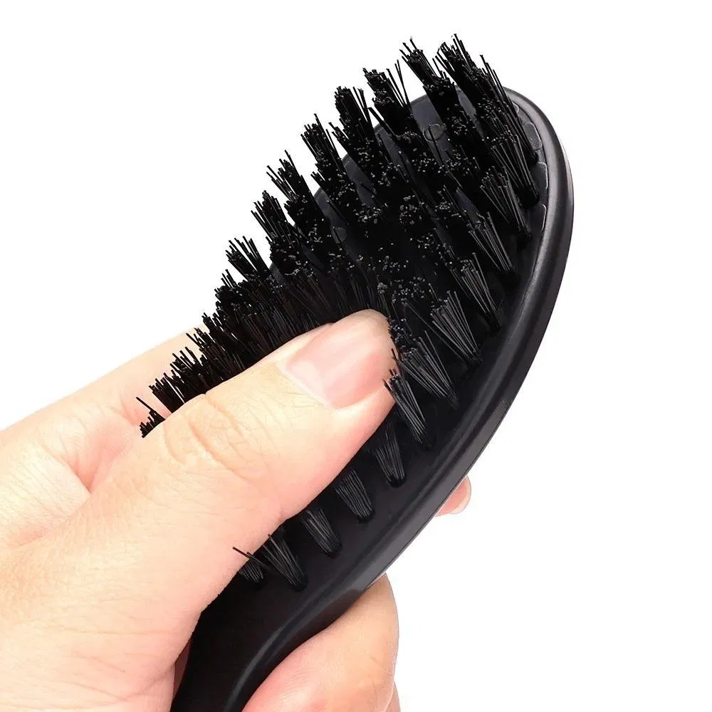 Premium Waterproof Black Boar Bristle Paddle Brush for Beard Grooming Accessories