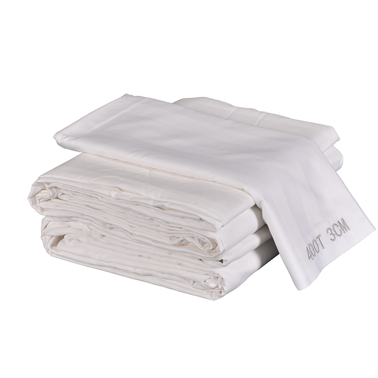 Hotel Stain Stripe Pure Cotton Single Bed Sheet