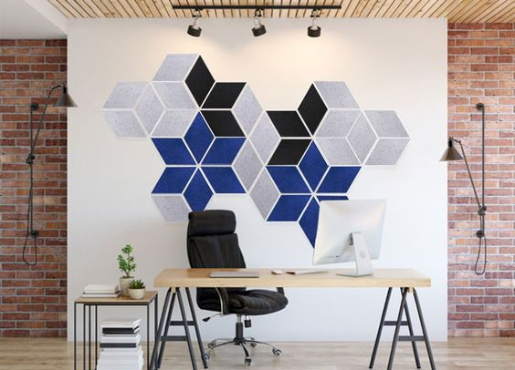 Hexagon Wall Panel Polyester Felt Acoustic Panel