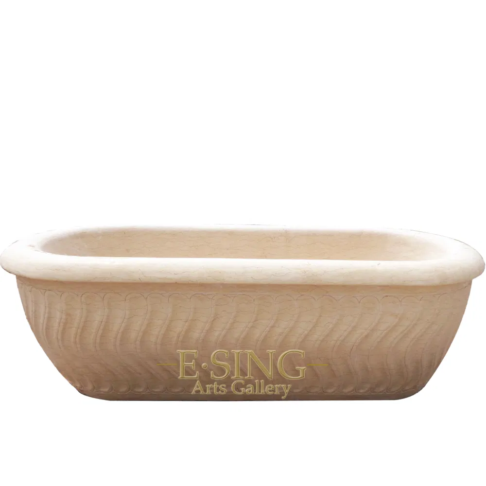 Черная мраморная ванна ручной работы