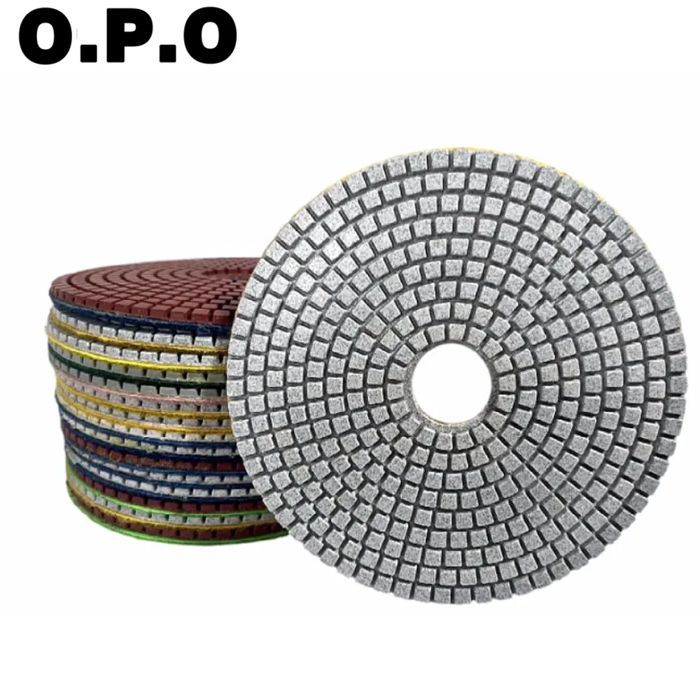 Алмазные полировальные диски для камня, 4 шт, 100 мм